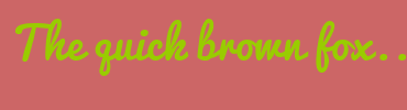 Image with Font Color 99CC00 and Background Color CC6666